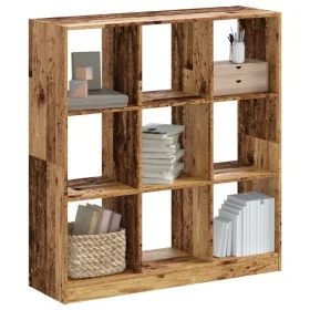 Estantería madera de ingeniería color envejecido 102x32x108 cm by , Bookcases and shelves - Ref: Foro24-3307844, Price: 110,0...