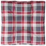 Cushion for pallet sofa red checkered fabric 80x80x12 cm by , Cushions for chairs and sofas - Ref: Foro24-360504, Price: 31,6...