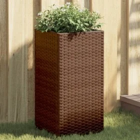 Planters 2 units synthetic rattan brown 30x30x60 cm by , Pots and planters - Ref: Foro24-3210517, Price: 94,69 €, Discount: %