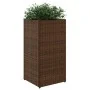 Planters 2 units synthetic rattan brown 30x30x60 cm by , Pots and planters - Ref: Foro24-3210517, Price: 94,69 €, Discount: %