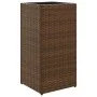 Planters 2 units synthetic rattan brown 30x30x60 cm by , Pots and planters - Ref: Foro24-3210517, Price: 94,69 €, Discount: %