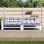 Cushions for pallet sofa 5 units gray checkered fabric by , Cushions for chairs and sofas - Ref: Foro24-360791, Price: 114,22...