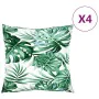 Cojines de sofá 4 unidades tela estampado de hojas 60x60 cm de , Cojines para sillas y sofás - Ref: Foro24-360415, Precio: 53...