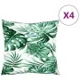 Sofa cushions 4 units leaf print fabric 60x60 cm by , Cushions for chairs and sofas - Ref: Foro24-360415, Price: 53,85 €, Dis...