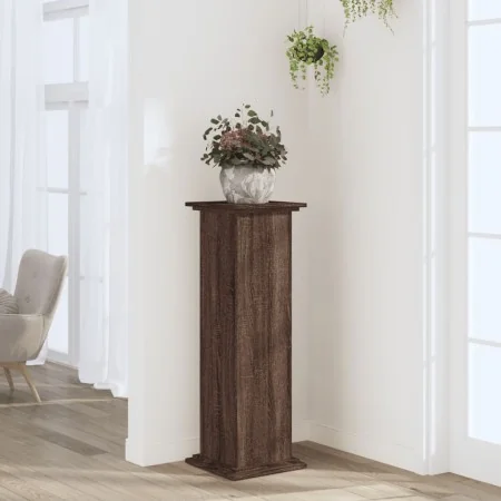 Pflanzenständer aus brauner Eiche 33x33x100 cm von , Topfständer - Ref: Foro24-852984, Preis: 62,47 €, Rabatt: %