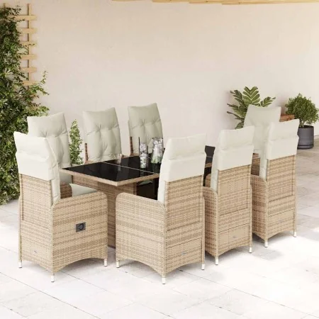 Set of garden table and chairs 5 pcs and cushions PE rattan beige by , Garden sets - Ref: Foro24-3277105, Price: 1,00 €, Disc...