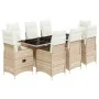 Set of garden table and chairs 5 pcs and cushions PE rattan beige by , Garden sets - Ref: Foro24-3277105, Price: 1,00 €, Disc...