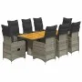 9-piece garden table and chairs and cushions synthetic rattan gray by , Garden sets - Ref: Foro24-3277164, Price: 1,00 €, Dis...