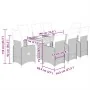 9-piece garden table and chairs and cushions synthetic rattan gray by , Garden sets - Ref: Foro24-3277164, Price: 1,00 €, Dis...