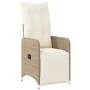 Set de mesa y sillas de jardín 11 pzas y cojines ratán PE beige by , Garden sets - Ref: Foro24-3277288, Price: 1,00 €, Discou...