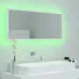 White acrylic LED bathroom mirror 100x8.5x37 cm by vidaXL, bathroom vanities - Ref: Foro24-804940, Price: 64,09 €, Discount: %