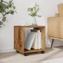 Wardrobe with wheels aged engineered wood 37x33x42.5 cm by , Side tables - Ref: Foro24-853135, Price: 30,75 €, Discount: %