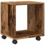 Wardrobe with wheels aged engineered wood 37x33x42.5 cm by , Side tables - Ref: Foro24-853135, Price: 30,75 €, Discount: %