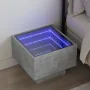 Nachttisch mit Infinity LED grauer Beton 40x40x30 cm von , Nachttische - Ref: Foro24-3284066, Preis: 81,90 €, Rabatt: %