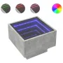 Nachttisch mit Infinity LED grauer Beton 40x40x30 cm von , Nachttische - Ref: Foro24-3284066, Preis: 81,90 €, Rabatt: %