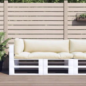 Cushions for sofa made of pallets 3 units cream fabric by , Cushions for chairs and sofas - Ref: Foro24-360946, Price: 70,48 ...