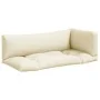 Cushions for sofa made of pallets 3 units cream fabric by , Cushions for chairs and sofas - Ref: Foro24-360946, Price: 70,48 ...