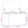 Sonoma gray engineered wood storage box 60x35x35 cm by , Storage trunks - Ref: Foro24-840679, Price: 53,57 €, Discount: %