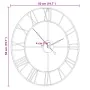 Reloj de pared de hierro negro Ø50 cm de , Relojes de pared - Ref: Foro24-4008411, Precio: 60,44 €, Descuento: %