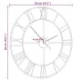 Wanduhr aus schwarzem Eisen Ø50 cm von , Wanduhren - Ref: Foro24-4008411, Preis: 60,44 €, Rabatt: %