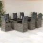 9-piece garden table and chairs and cushions synthetic rattan gray by , Garden sets - Ref: Foro24-3277295, Price: 1,00 €, Dis...