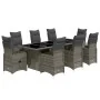 9-piece garden table and chairs and cushions synthetic rattan gray by , Garden sets - Ref: Foro24-3277295, Price: 1,00 €, Dis...