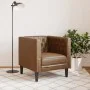 Brown synthetic suede leather armchair by , Sofas - Ref: Foro24-372658, Price: 178,70 €, Discount: %