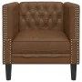 Brown synthetic suede leather armchair by , Sofas - Ref: Foro24-372658, Price: 178,70 €, Discount: %