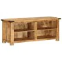 Mueble de TV madera maciza de mango rugosa 110x35x40 cm von , CD- und DVD-Speicher - Ref: Foro24-376041, Preis: 220,12 €, Rab...