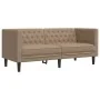 Sofá Chesterfield de 2 plazas cuero artificial marrón capuchino de , Sofás - Ref: Foro24-372664, Precio: 285,27 €, Descuento: %