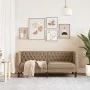 2-seater Chesterfield sofa artificial leather brown cappuccino by , Sofas - Ref: Foro24-372664, Price: 286,62 €, Discount: %