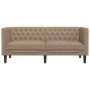 2-seater Chesterfield sofa artificial leather brown cappuccino by , Sofas - Ref: Foro24-372664, Price: 286,62 €, Discount: %