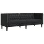 Sofá Chesterfield de 3 plazas cuero artificial negro de , Sofás - Ref: Foro24-372666, Precio: 307,81 €, Descuento: %