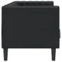 Sofá Chesterfield de 3 plazas cuero artificial negro de , Sofás - Ref: Foro24-372666, Precio: 307,81 €, Descuento: %