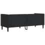 Sofá Chesterfield de 3 plazas cuero artificial negro de , Sofás - Ref: Foro24-372666, Precio: 307,81 €, Descuento: %