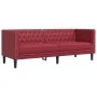 3-seater Chesterfield sofa artificial leather red red by , Sofas - Ref: Foro24-372670, Price: 262,64 €, Discount: %