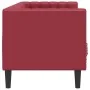 3-seater Chesterfield sofa artificial leather red red by , Sofas - Ref: Foro24-372670, Price: 262,64 €, Discount: %
