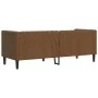 2-seater Chesterfield sofa in synthetic suede leather brown by , Sofas - Ref: Foro24-372672, Price: 290,39 €, Discount: %