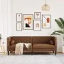 3-seater Chesterfield sofa in synthetic suede leather brown by , Sofas - Ref: Foro24-372702, Price: 361,91 €, Discount: %