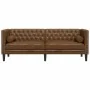 3-seater Chesterfield sofa in synthetic suede leather brown by , Sofas - Ref: Foro24-372702, Price: 361,91 €, Discount: %