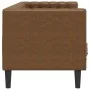 3-seater Chesterfield sofa in synthetic suede leather brown by , Sofas - Ref: Foro24-372702, Price: 361,91 €, Discount: %