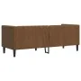 3-seater Chesterfield sofa in synthetic suede leather brown by , Sofas - Ref: Foro24-372702, Price: 361,91 €, Discount: %