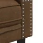 Sofá Chesterfield de 3 plazas piel de ante sintético marrón de , Sofás - Ref: Foro24-372702, Precio: 361,87 €, Descuento: %