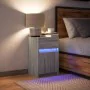 Mesita de noche con luces LED madera de ingeniería gris Sonoma de , Mesitas de noche - Ref: Foro24-852008, Precio: 53,70 €, D...