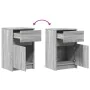 Mesita de noche con luces LED madera de ingeniería gris Sonoma de , Mesitas de noche - Ref: Foro24-852008, Precio: 53,70 €, D...
