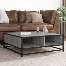 Mesa de centro madera ingeniería metal gris Sonoma 80x80x30 cm by , Coffee table - Ref: Foro24-848772, Price: 64,48 €, Discou...