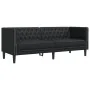Chesterfield sofa set 3 pieces synthetic leather black by , Sofas - Ref: Foro24-3209267, Price: 721,38 €, Discount: %