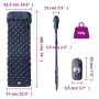 Inflatable camping mattress with pillow 1 person gray by , Sleeping mats - Ref: Foro24-4007108, Price: 33,61 €, Discount: %