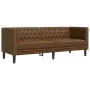 Chesterfield sofa set 3 pieces synthetic leather brown by , Sofas - Ref: Foro24-3209273, Price: 764,15 €, Discount: %