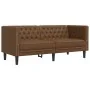Chesterfield sofa set 3 pieces synthetic leather brown by , Sofas - Ref: Foro24-3209273, Price: 764,15 €, Discount: %